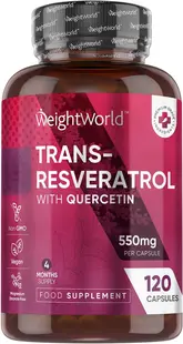 Trans-Resveratrol with Quercetin, 120 capsule, Weight World