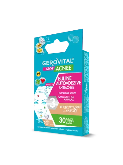 Plasturi Pentru Coșuri Cu Acid Salicilic, Gerovital Stop Acnee, 30 Buc