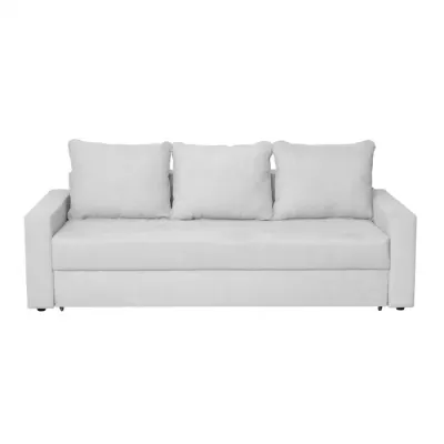 Canapea NICO II 3L extensibila, 3 locuri, cu arcuri si lada depozitare, gri deschis, 220x85x75 cm