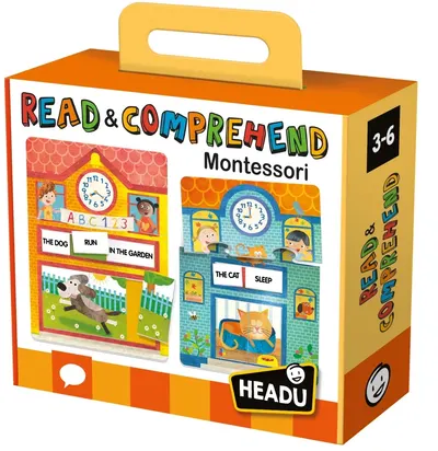 Joc educațional Montessori Headu - Citește și înțelege