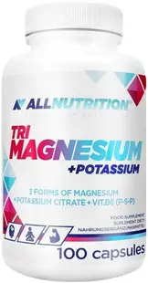 Tri Magnesium + Potassium, 100 capsule, AllNutrition