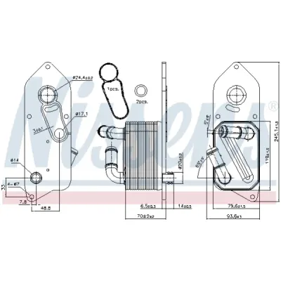 Radiator ulei, ulei motor NISSENS 90892