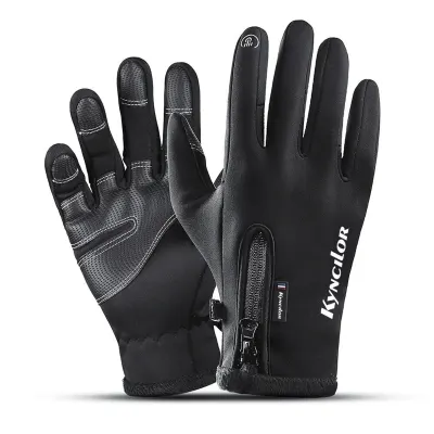 Manusi sport iarna, toamna, aderenta pentru ski, ciclism, Negru - M - Default Title
