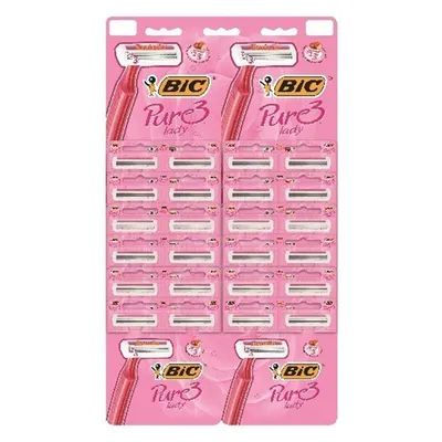 Aparat de Ras BIC Pure 3 Lady, 3 Lame, Femei, 24 Bucati
