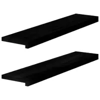 vidaXL Pervaz 2 buc lemn masiv de maro-negru 90x20x2 cm