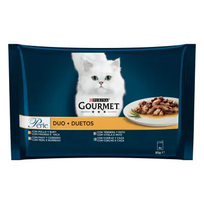 Hrana umeda pentru pisici Gourmet Perle, Carne frageda, în sos, 4x85g 4x85g