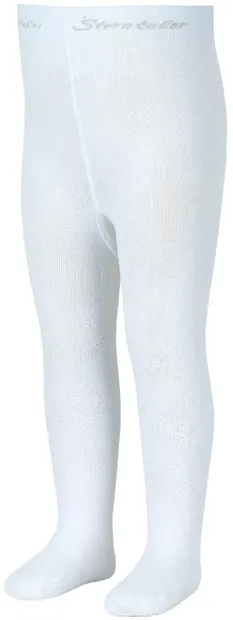 Colanți din bumbac pentru copii Sterntaler - Figurat, 74 cm, 6-9 luni, alb