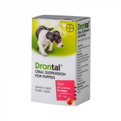 Antiparazitar intern pentru catei juniori Drontal Puppy 50 ml