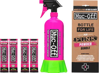 Muc-Off Punk Powder Cleaner 4 Pack + Bottle for Life