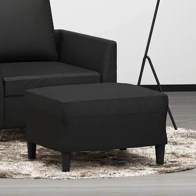 vidaXL Taburet, negru, 60x50x41 cm, piele ecologică
