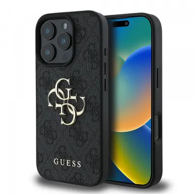 Husa pentru Apple iPhone 16 Pro, Guess, 4G Big Logo, Neagra