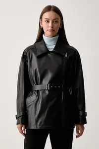 Trussardi jachetă pentru femei din piele