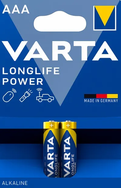 Baterii alcaline VARTA - Longlife Power, AAA, 2 buc.