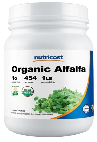 Organic Alfalfa, 454 g, Nutricost