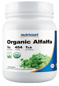 Organic Alfalfa, 454 g, Nutricost