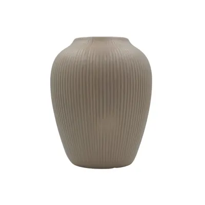 Vază decorativă ceramică bej 14x14x17cm