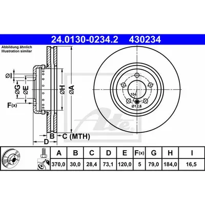 Disc frana ATE 24.0130-0234.2