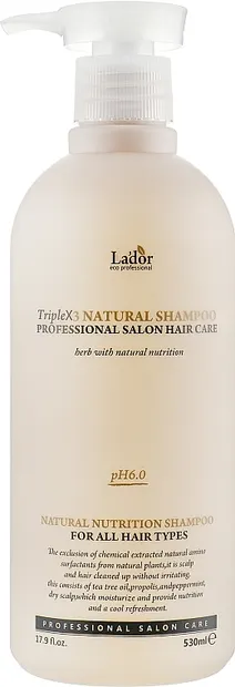 La'dor TripleX3 Șampon de păr Natural, 530 ml