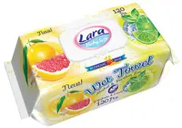Șervețele umede cu capac Lara Baby Soft - Familie, Citrice, 120 buc