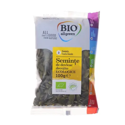 Set 2 x Seminte de Dovleac Decojite Eco, Bio All Green, 100 g