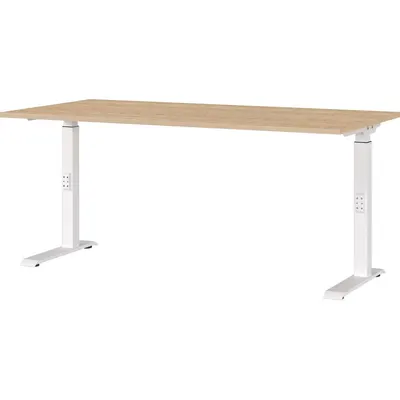 Birou reglabil cu blat cu aspect de lemn de stejar 80x160 cm Downey – Germania