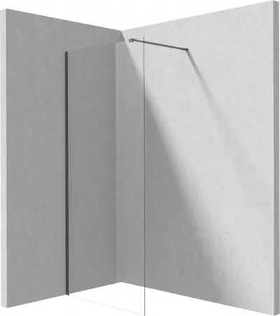Paravan dus fix 70x195cm, sticla securizata 6 mm, titan, tehnologie Active-Cover, Deante Prizma