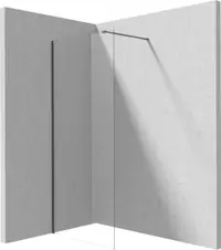 Paravan dus fix 70x195cm, sticla securizata 6 mm, titan, tehnologie Active-Cover, Deante Prizma