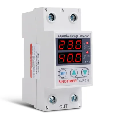 Releu digital de protectie tensiune 1-40A SVP-916 ecran dublu digital LED SVP-916-40A
