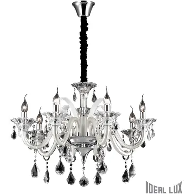 candelabru Colossal, 8 becuri, dulie E14, D:780 mm, H:700/1800 mm, Fildes