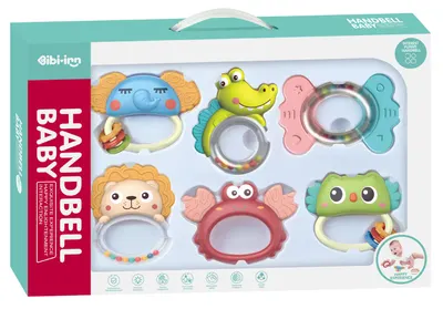 Set de zornăitori și dintiție Chipolino - Animale, 6 piese