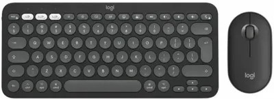 Set tastatură și mouse Logitech - Pebble 2 for Mac, wireless, gri