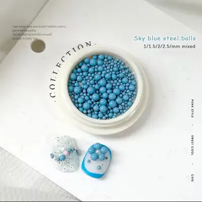 Decor unghii Bubble Blue 05