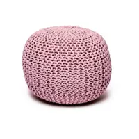 Taburet roz cu tapițerie din tricot Jagger – Bonami Essentials
