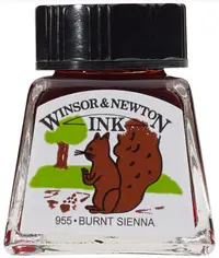 Cerneală de caligrafie Winsor & Newton - Siena arsă, 14 ml