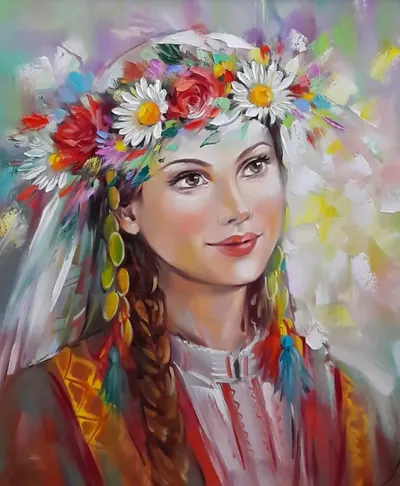 Set de pictat după numere MagicArt - Fată de primăvară (după originalul Miglenei Kirilova)