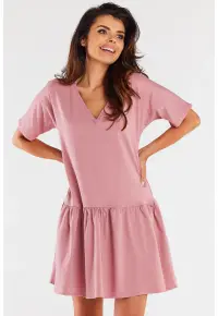 Rochie dama Bumbac - M295 - Roz -