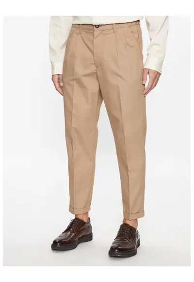 Pantaloni barbati - 302950003 - Bumbac - Bej