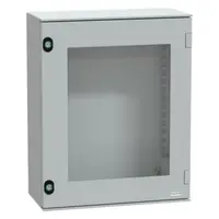 Carcasa montare perete poliester monobloc IP66 H530xW430xD200mm usa cu geam