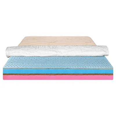 Saltea de pat Ortopedica pentru copii, 100x190 - Latex, Cocos, Husa Bumbac, Econatura
