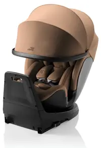 Scaun auto Britax Romer - Swivel-Grow Max Air, 360°, IsoFix, i-Size, 40-125 cm, Warm Caramel