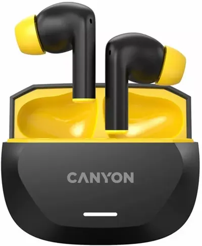 Căști fără fir Canyon - Hexagon 7, TWS, ANC, negru/galben