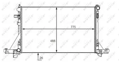Radiator apa racire motor OPEL MOVANO B; RENAULT MASTER III 2.3D dupa 2010