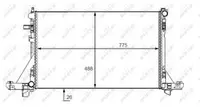 Radiator apa racire motor OPEL MOVANO B; RENAULT MASTER III 2.3D dupa 2010