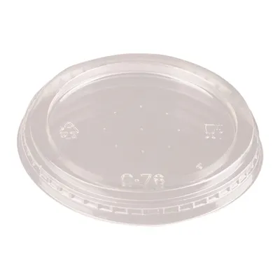 Capace Biodegradabile, Compostabile, PLA Plate, fara Gaura, Transparente, 76 mm, 50 buc