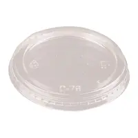 Capace Biodegradabile, Compostabile, PLA Plate, fara Gaura, Transparente, 76 mm, 50 buc