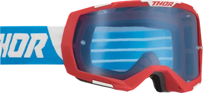Ochelari cross atv Thor Regiment, lentila albastra, culoare albastru rosu