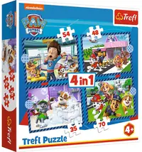 Puzzle Trefl 4 în 1 - Chestii pentru câini