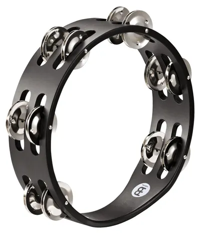 Tamburină Meinl - Compact Tambourine CTA2S-BK, 8'', negru