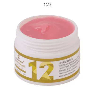 Gel UV Construcție FSM 50ml #12 – Gel Cover Roz Intens Neon Autonivelant Profesional și Ultra Rezistent