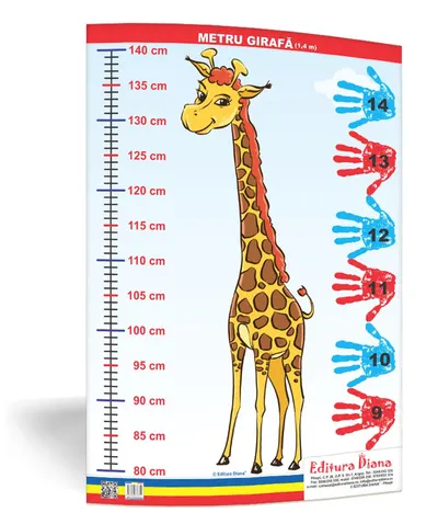 Metru girafă 1,4 metri - planșă 50x70